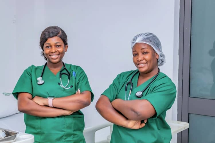 Two happy nurses