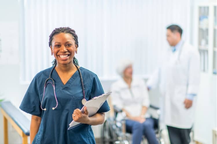 A nurse at work